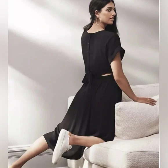 Ann Taylor Elegant Black Tie-Back cut out dress - Picture 8 of 14